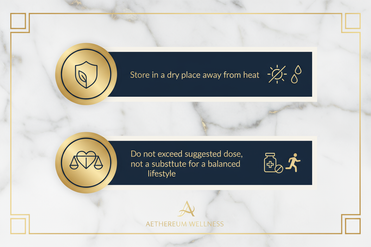 - يُحفظ في مكان جاف بعيدًا عن الحرارة.- لا تتجاوز الجرعة المقترحة، ولا يُعد بديلاً لنمط حياة متوازن. riffare in modo premium